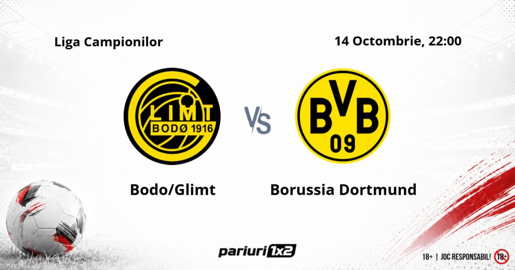 Bodo/Glimt – Borussia Dortmund, Ponturi Pariuri Fotbal Liga Campionilor, 14.10.2026