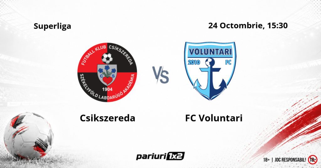 Csikszereda – FC Voluntari, Ponturi Pariuri Fotbal Superliga, 24.10.2026