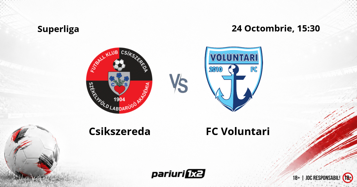 Csikszereda – FC Voluntari, Ponturi Pariuri Fotbal Superliga, 24.10.2026