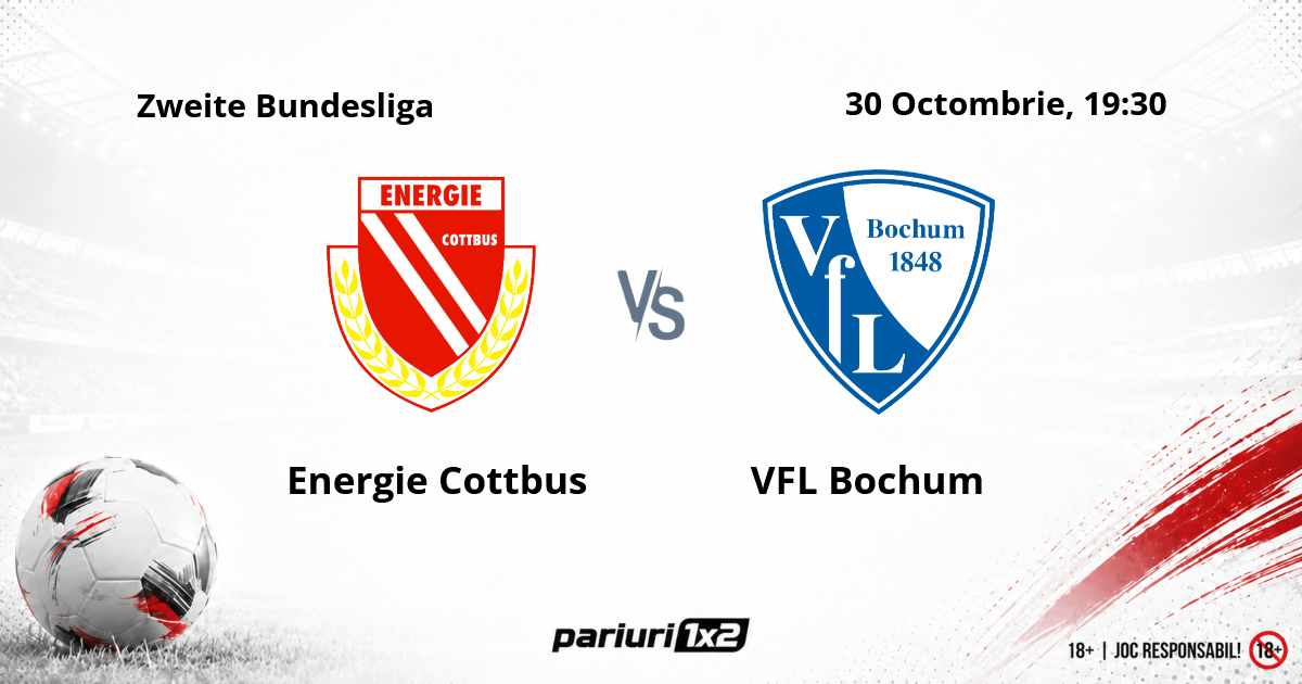 Energie Cottbus – VFL Bochum, Ponturi Pariuri Fotbal Zweite Bundesliga, 29.10.2026