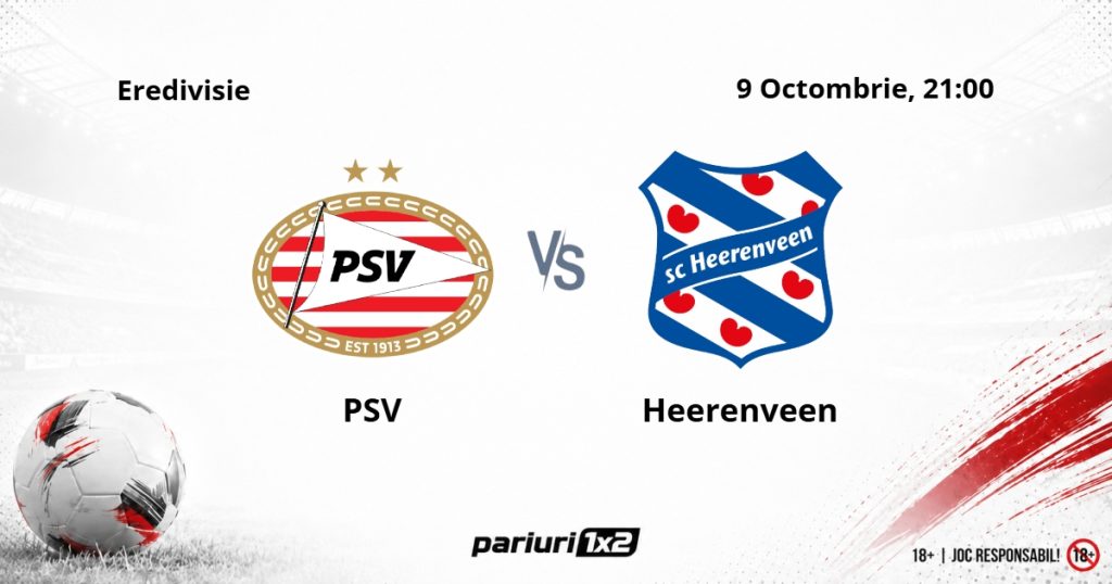 PSV – Heerenveen, Ponturi Pariuri Fotbal Eredivisie, 09.10.2026