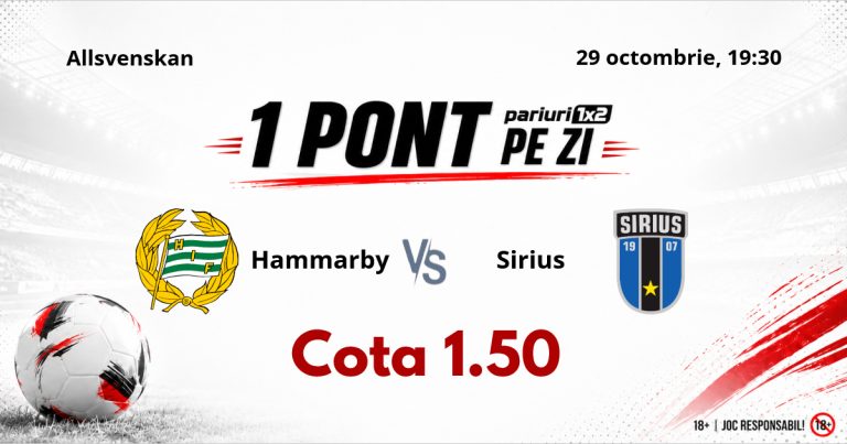 Un Pont pe Zi, 29 octombrie : 20 selecții reușite în această lună! Astăzi Hammarby – Sirius