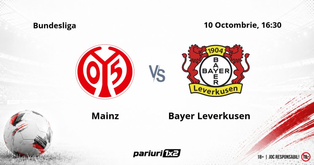 Mainz 05 – Bayer Leverkusen, Ponturi Pariuri Fotbal Bundesliga, 10.10.2026