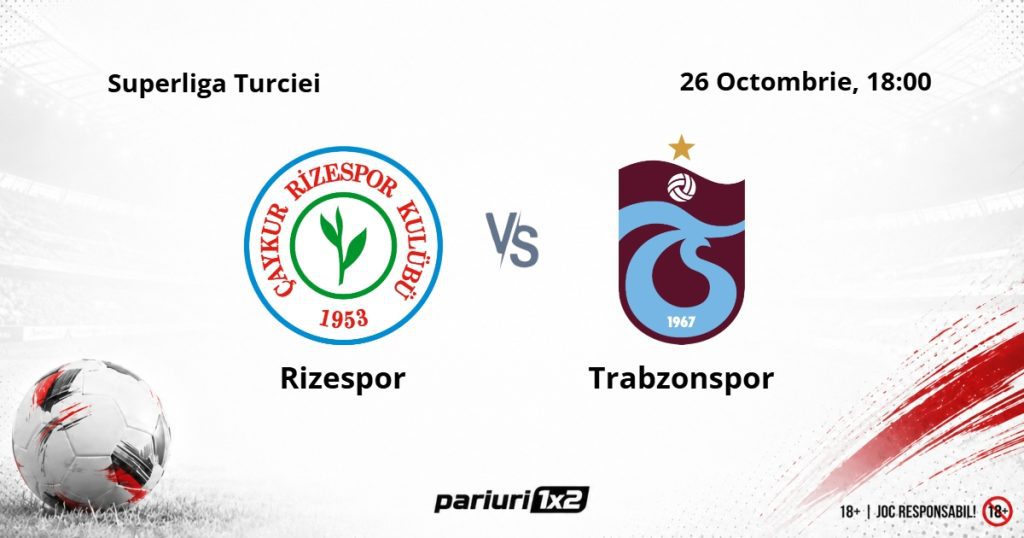 Rizespor – Trabzonspor, Ponturi Pariuri Fotbal Superliga Turciei, 26.10.2026