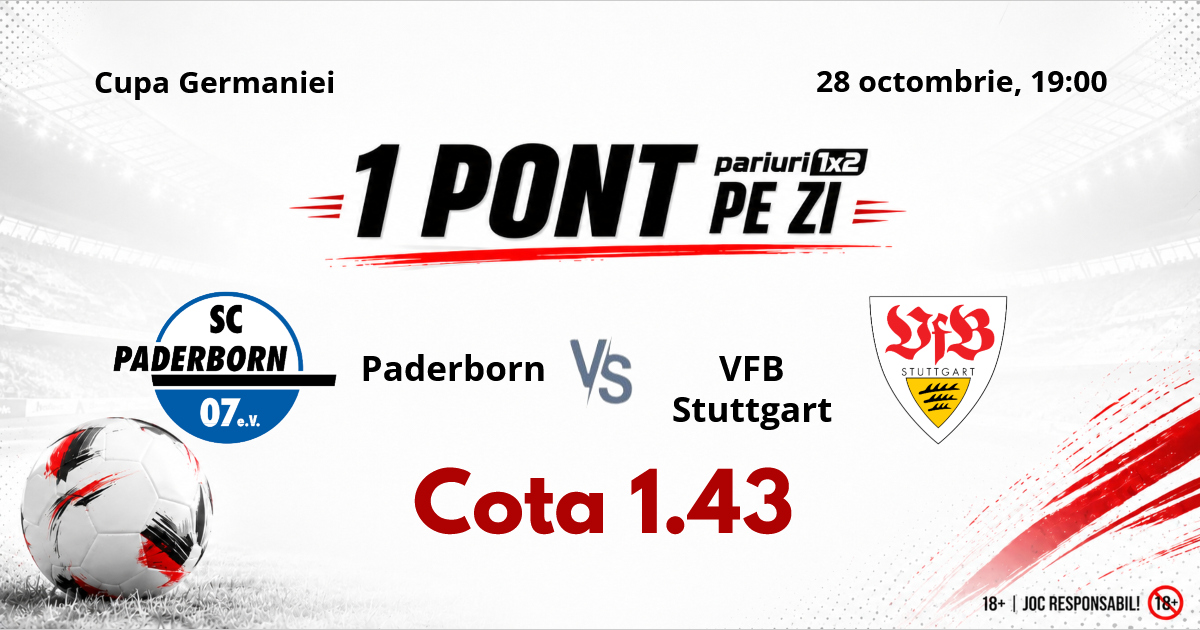 Un Pont pe Zi, 28 octombrie : 20 selecții reușite în această lună! Astăzi Paderborn – VFB Stuttgart
