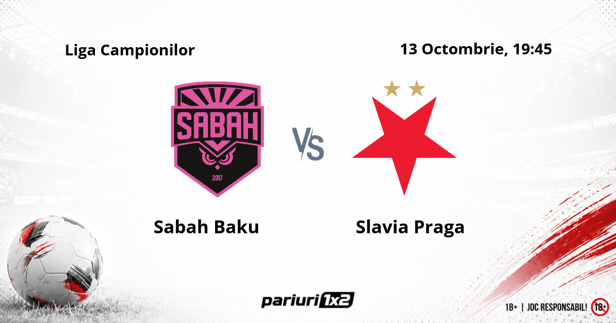 Sabah Baku – Slavia Praga, Ponturi Pariuri Fotbal Liga Campionilor, 13.10.2026